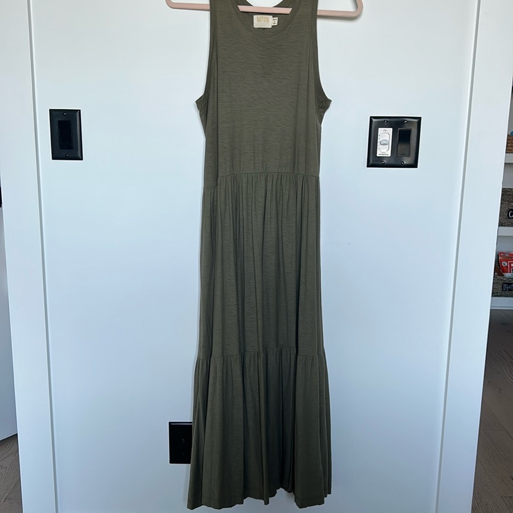 Nation sleeveless dress army green!